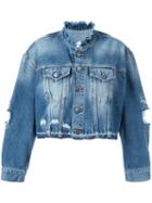 Marcelo Burlon County Of Milan Alyssa Denim Jacket, Women's, Size: Small, Blue, Cotton