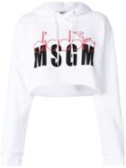 Msgm Mgsm X Diadora Branded Hoodie - White