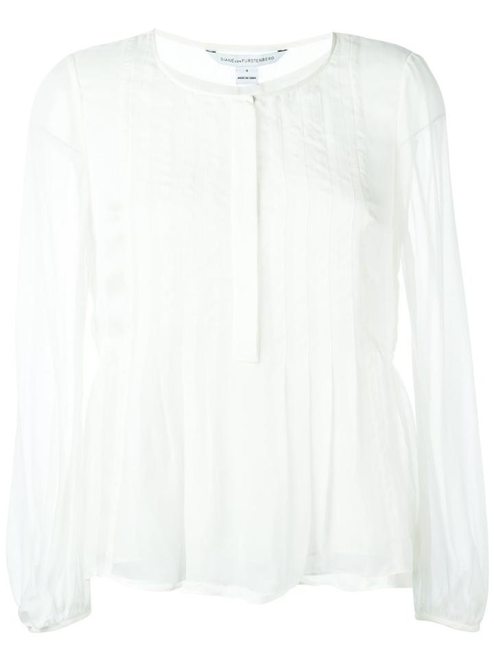 Diane Von Furstenberg Draped Longsleeved Blouse