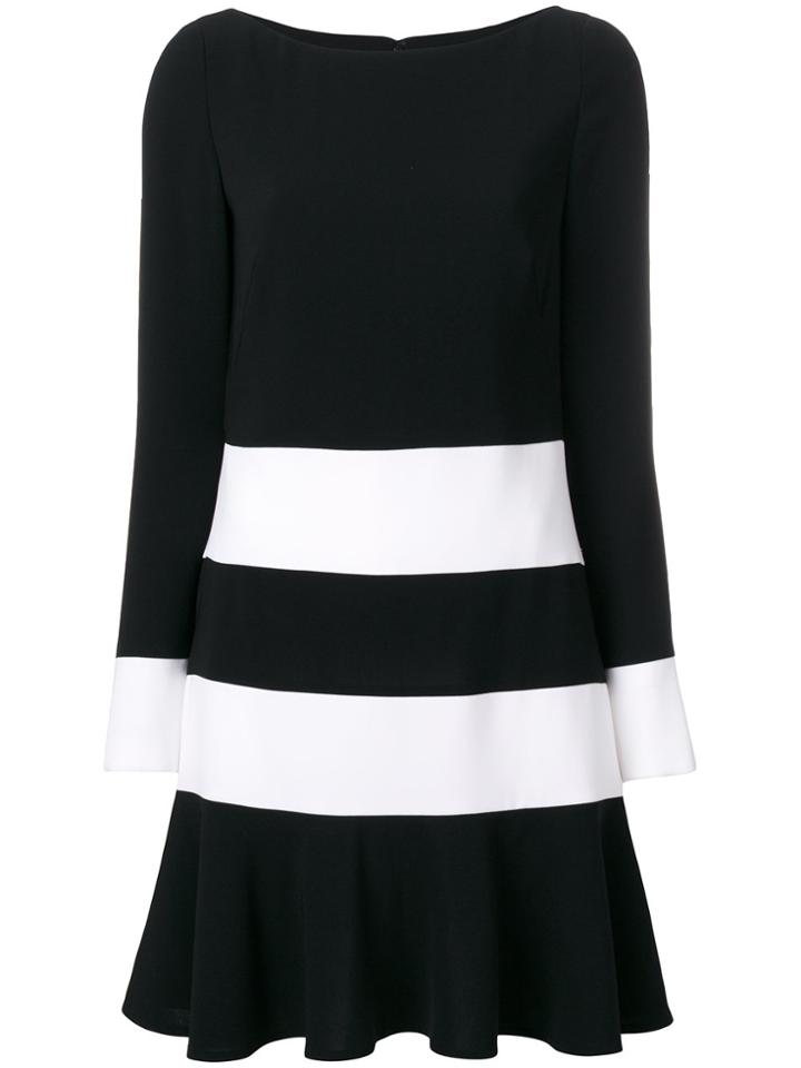 Talbot Runhof Striped Dress - Black