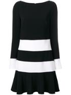 Talbot Runhof Striped Dress - Black