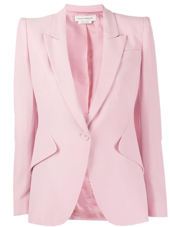 Alexander Mcqueen Exaggerated-shoulder Blazer Jacket - Pink