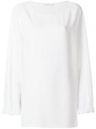 The Row Bell Sleeve Longline Top - White