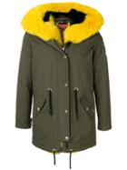 Moose Knuckles Fox Fur Trim Hooded Jacket - Green