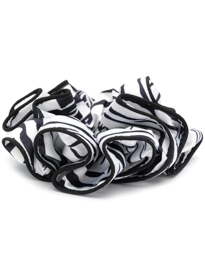 Rixo London Printed Scrunchie - White