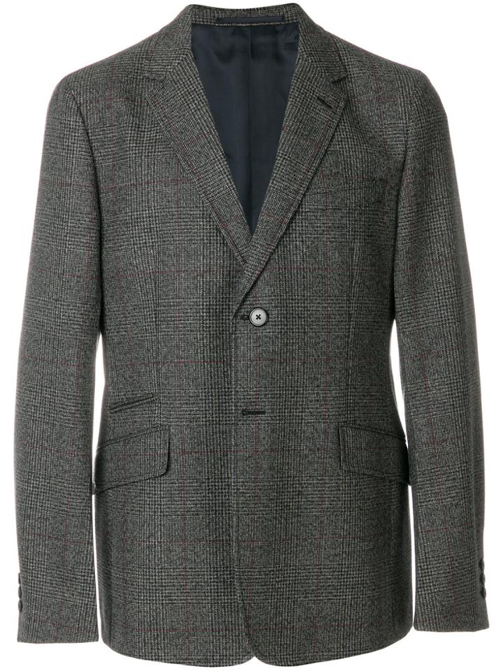 Prada Check Single-breasted Jacket - Grey