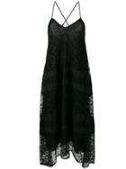 Ermanno Ermanno Lace Panelled A-line Dress - Black