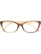 Bulgari Square Frame Glasses, Brown, Acetate/metal (other)