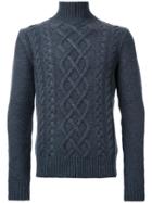 Kent & Curwen Chunky Cable Knit Jumper - Grey