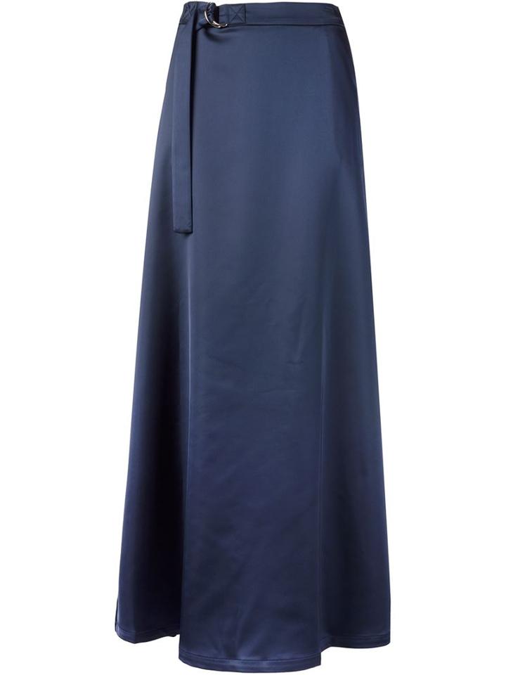 Nomia Belted Maxi Skirt, Women's, Size: 4, Blue, Polyester/spandex/elastane