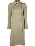 Helmut Lang Belted Trench Coat, Women's, Size: Small, Brown, Cotton/cupro/linen/flax