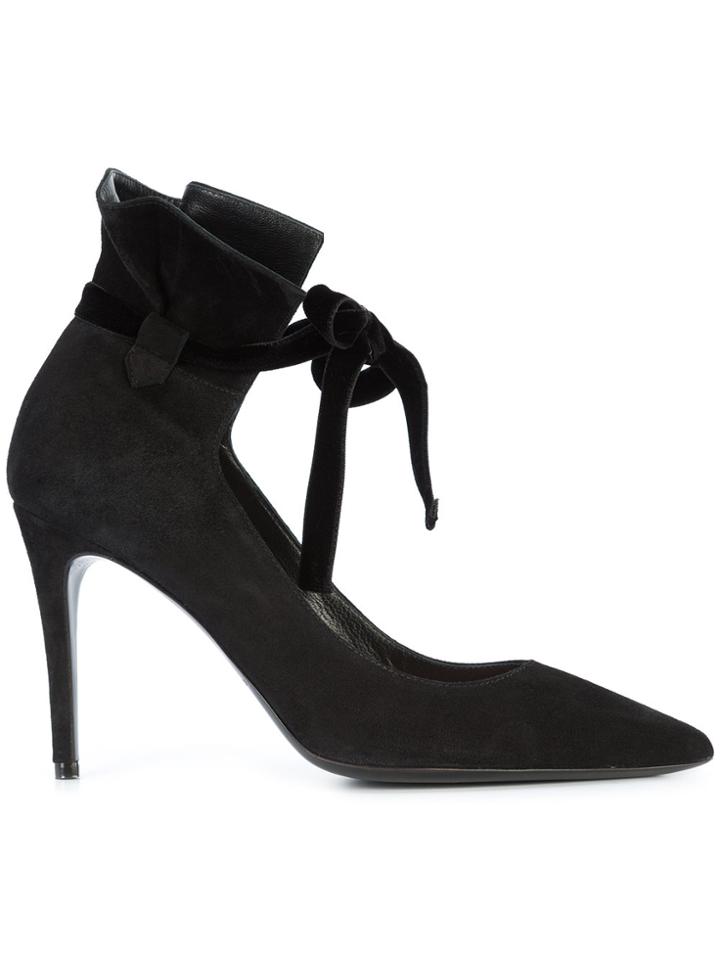 Deimille Tie Detail Stiletto Pumps - Black