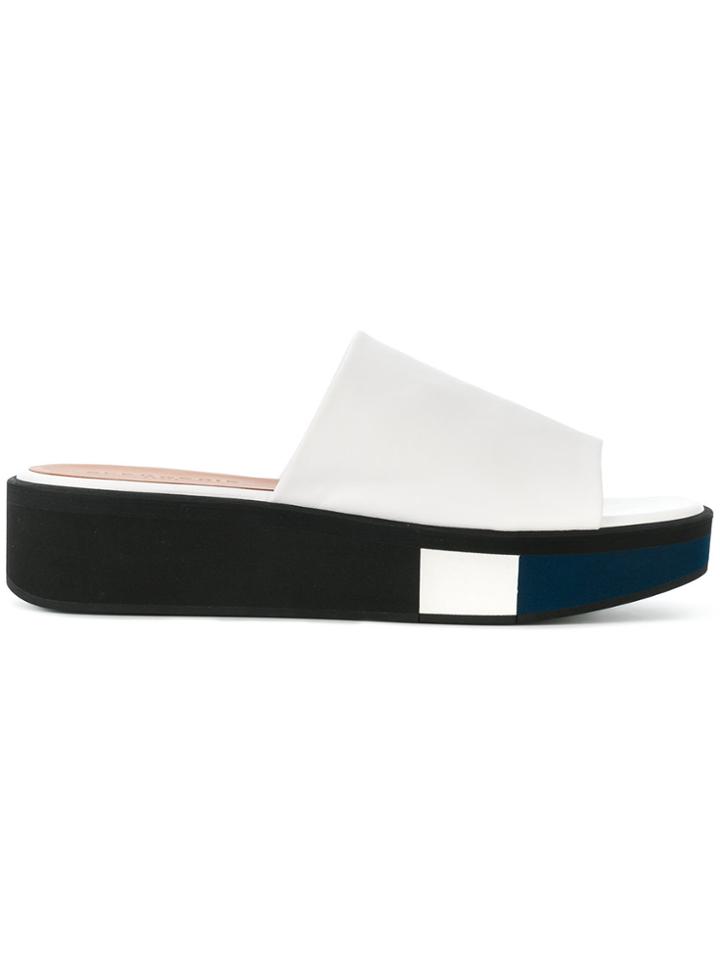 Robert Clergerie Open Toe Wedge Sandals - White