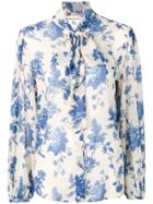 Semicouture Floral Printed Shirt - Blue