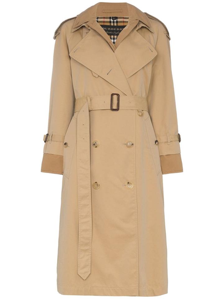 Burberry Reconstructed Cotton Gabardine Trench Coat - Brown