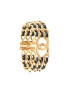 Chanel Pre-owned Cc Logos Chain Motif Bracelet - Gold