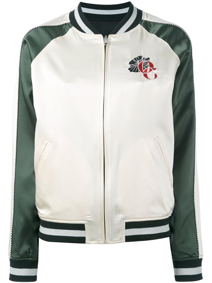 Opening Ceremony - Reversible Satin Bomber Jacket - Women - Silk - M, White, Silk