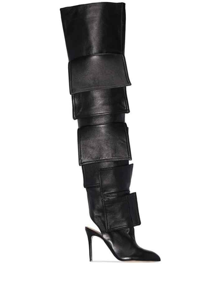 Natasha Zinko Utility Pocket Thigh-high Boots - Black