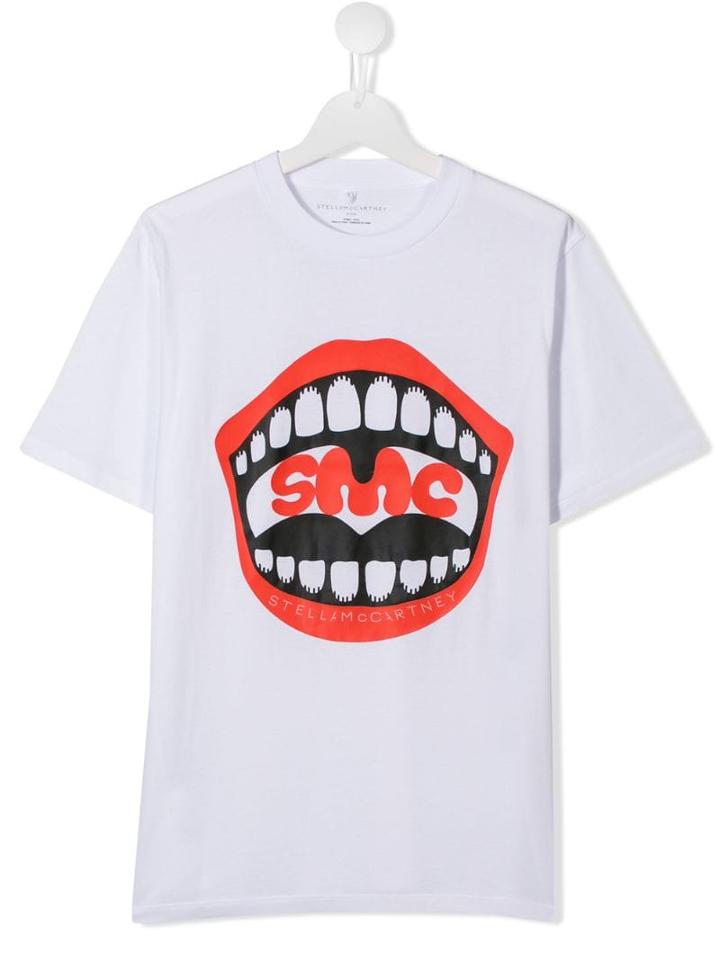 Stella Mccartney Kids Mouth Print T-shirt - White