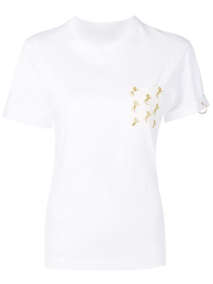 Chloé Pireced Printed Pocket T-shirt - White