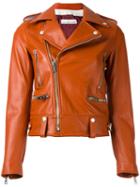Golden Goose Deluxe Brand Dabon Biker Jacket, Women's, Size: Xs, Yellow/orange, Calf Leather/cupro/viscose