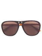 Gucci Eyewear Rounded Aviator Flip-up Sunglasses - Multicolour