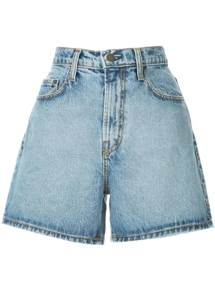 Nobody Denim Stevie High Rise Shorts - Blue