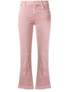 7 For All Mankind Cropped Trousers - Pink & Purple