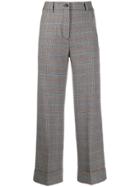 Brag-wette High-rise Check Trousers - Grey