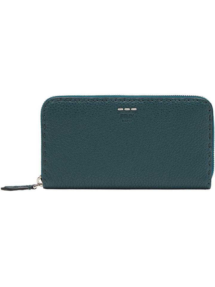 Fendi Zip Around Wallet - Green
