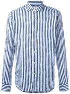 Xacus Striped Shirt, Men's, Size: 41, Blue, Cotton