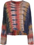 Raquel Allegra Boxy Tie-dye Jumper - Red