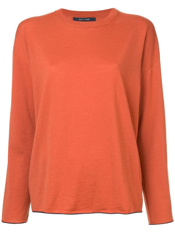 Sofie D'hoore Contrast Edged Sweater - Yellow & Orange
