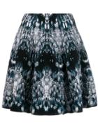 Alexander Mcqueen Abstract Pattern Knitted Skirt - Blue