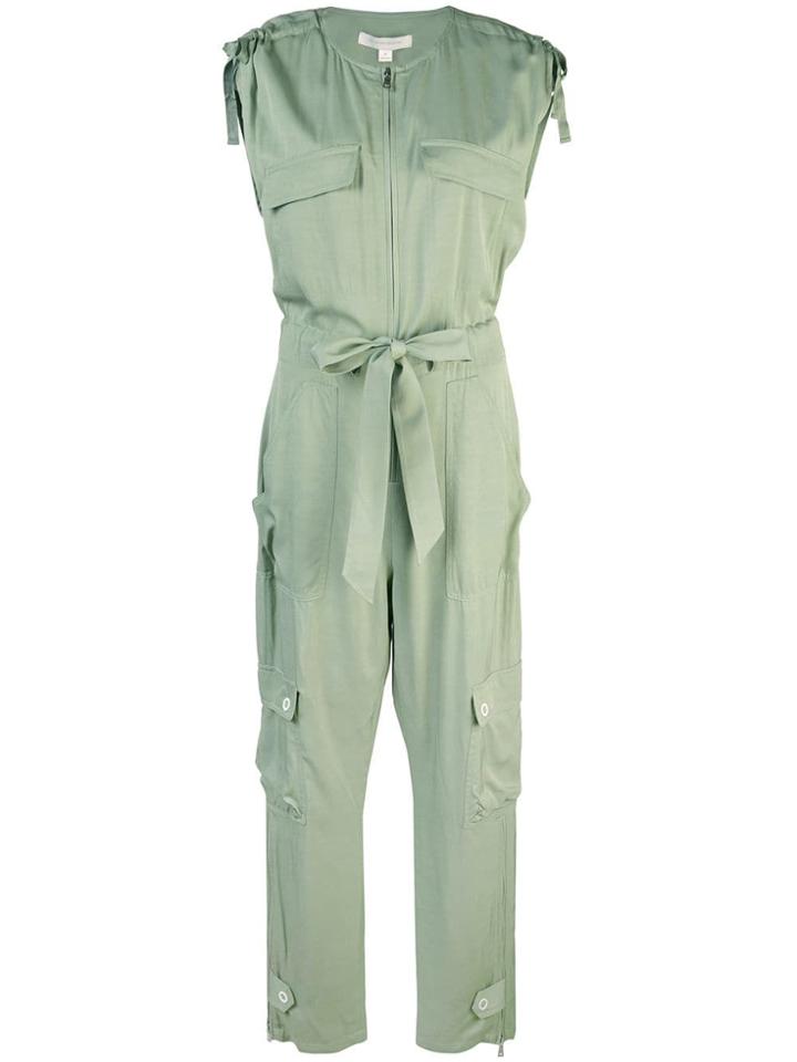 Jonathan Simkhai Twill Fly Boiler Suit - Green