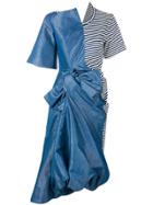 Junya Watanabe Asymmetric Midi Dress - Blue