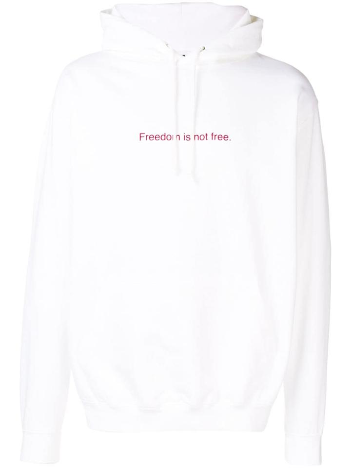 F.a.m.t. 'freedom Is Not Free' Hoodie - White