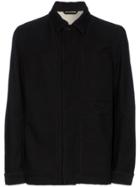 Ann Demeulemeester Front Pocket Wool Blend Jacket - Black