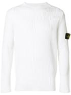 Stone Island Long Sleeved Sweatshirt - White