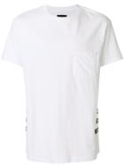 Rta Striped Detail T-shirt - White