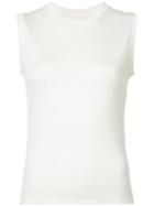 Royal Muscle Knitted Top - Women - Silk/cashmere - Xs, White, Silk/cashmere, The Elder Statesman