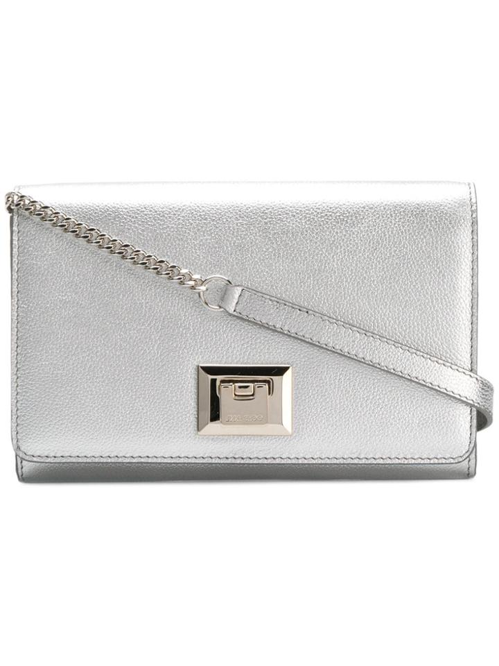 Jimmy Choo Grainy Cross-body Bag - Silver