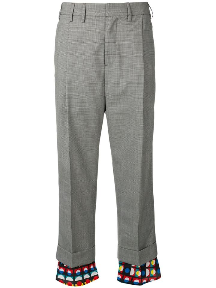 Snow Xue Gao Pop Print Slim-fit Trousers - Black