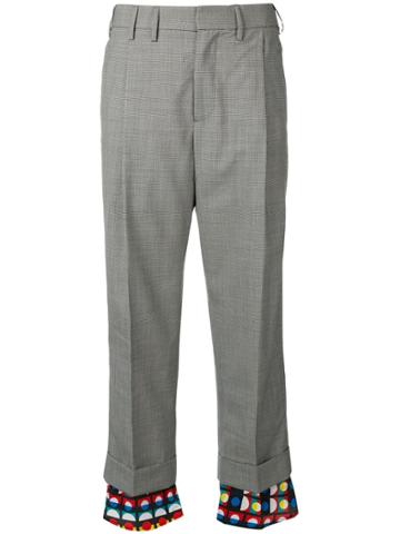 Snow Xue Gao Pop Print Slim-fit Trousers - Black