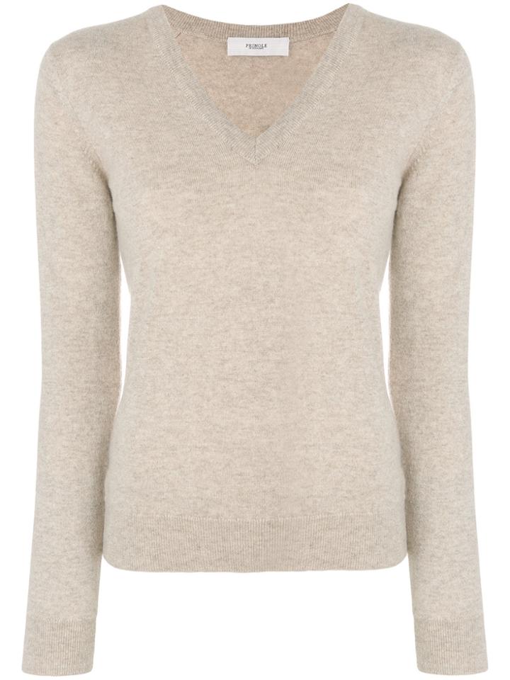 Pringle Of Scotland V-neck Sweater - Nude & Neutrals