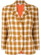 Hermès Vintage Checked Jacket - Brown