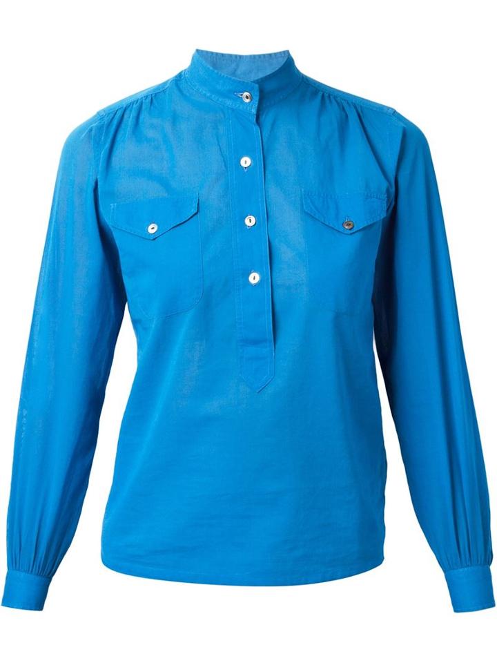 Yves Saint Laurent Vintage Mandarin Collar Blouse