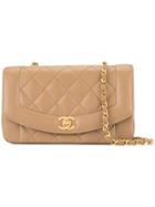 Chanel Vintage Diana Quilted Chain Shoulder Bag - Brown