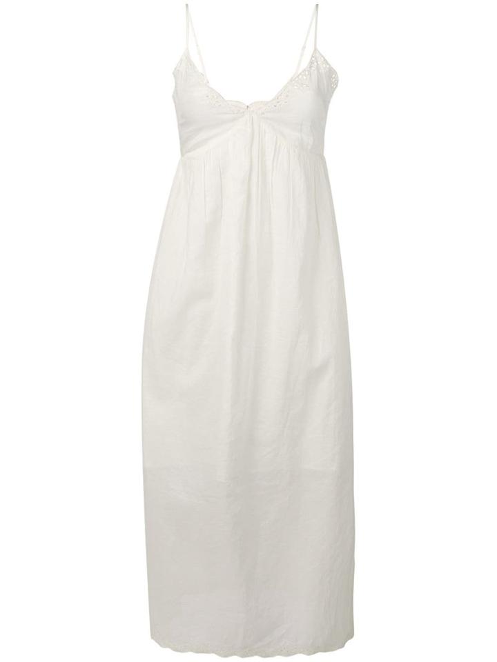 Semicouture Broderie Anglaise Trim Dress - White
