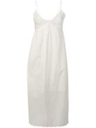 Semicouture Broderie Anglaise Trim Dress - White